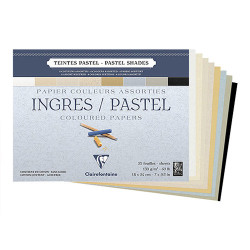 Blok Clairefontaine colour ingres kolorowy do pasteli 130g 25ark - skl
