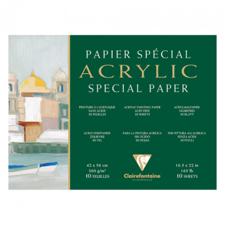 Clairefontaine acrylic paint block 360g 10ark - art store