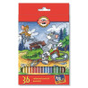 Koh-i-noor tom&jerry krecik zestaw 36 kredek szkolnych - sklep plastyc