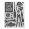 Viva Decor A5 Clear Silicone Stamps Set - Vintage Tools - szal art - s