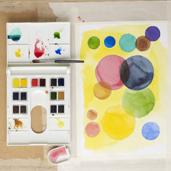 Winsor&Newton professional set of 14 semi-cubes watercolors