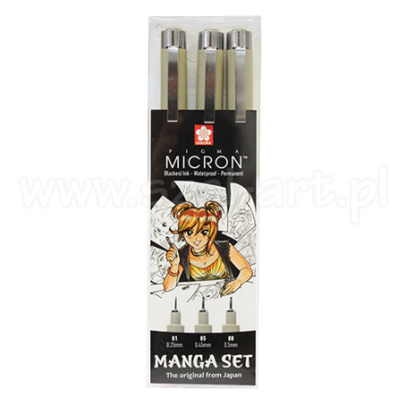 Set of Pigma Manga Sakura 3 pieces - szal art - sklep plastyczny