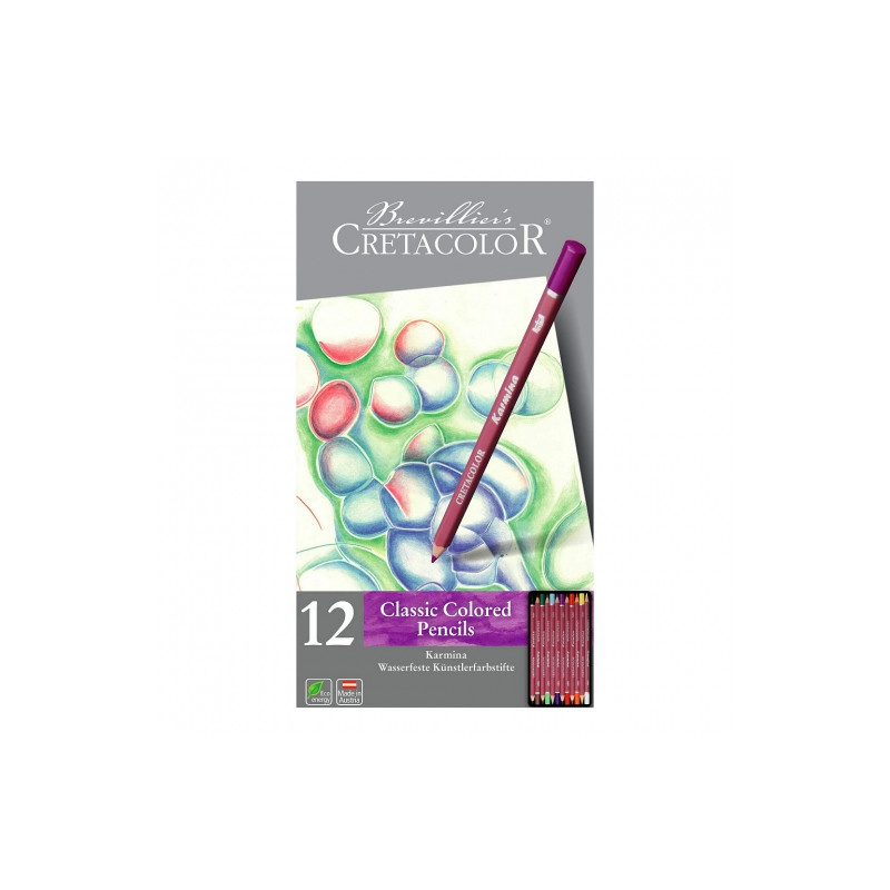 Cretacolor carmine set of 12 artistic crayons