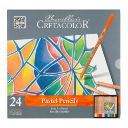 Cretacolor fine art zestaw pasteli suchych w kredce 24 kolorów - Sklep