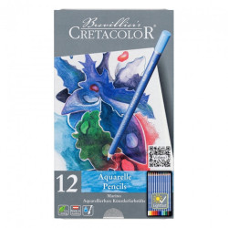 Cretacolor marino zestaw 12 akwarelowych kredek - Sklep plastyczny - s