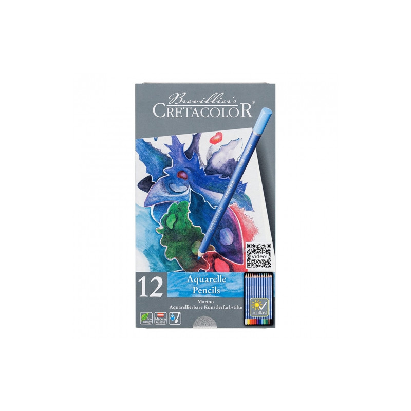 Cretacolor marino zestaw 12 akwarelowych kredek - Sklep plastyczny - s