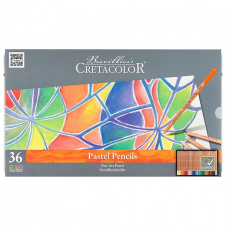 Cretacolor fine art set of dry pastel pencils in 36 colors