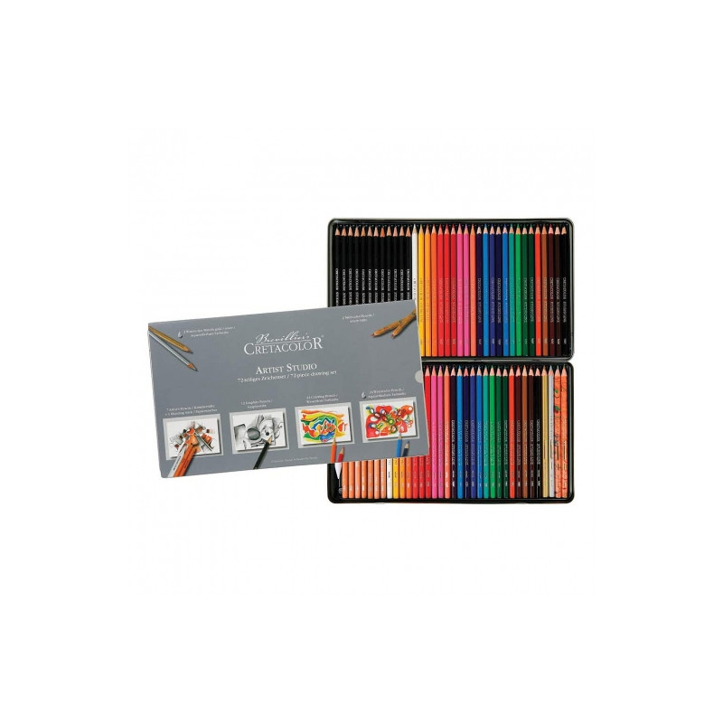 Cretacolor artist studio zestaw kredek 72 sztuki - sklep plastyczny -