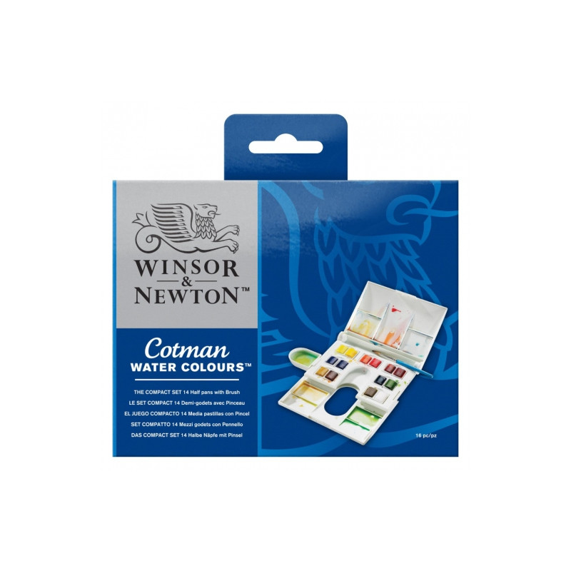 Winsor&Newton cotman the compact set zestaw akwareli 14 półkostek - sk