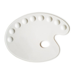 Leniar plastic oval palette, medium 29x22 cm - sklep plastyczny - szal
