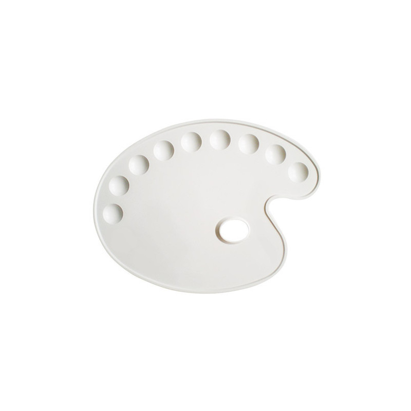 Leniar plastic oval palette, medium 29x22 cm - sklep plastyczny - szal