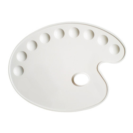 Leniar plastic oval palette, medium 29x22 cm - sklep plastyczny - szal