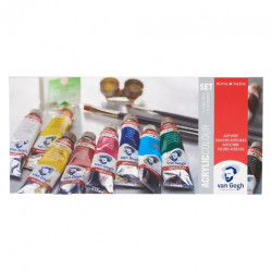 Van Gogh acrylic paints, set of 10 x 40ml + accessories - sklep plasty