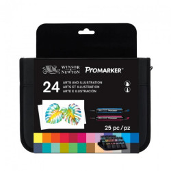 Winsor&Newton promarker arts and illustration set of 24 colour