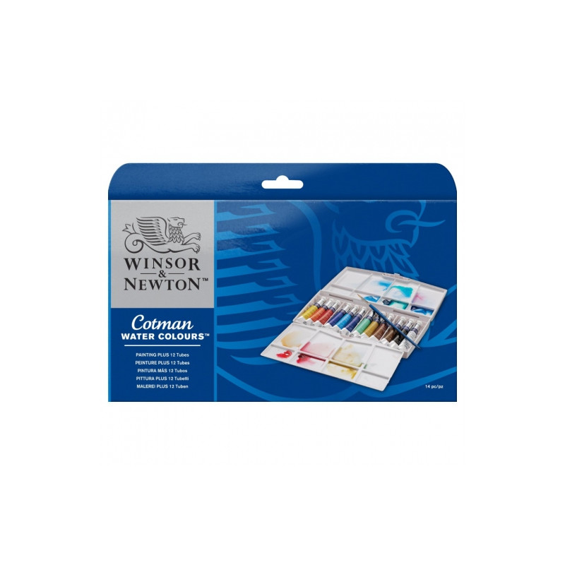 Winsor&Newton cotman painting plus zestaw akwareli 12x8ml - sklep plas