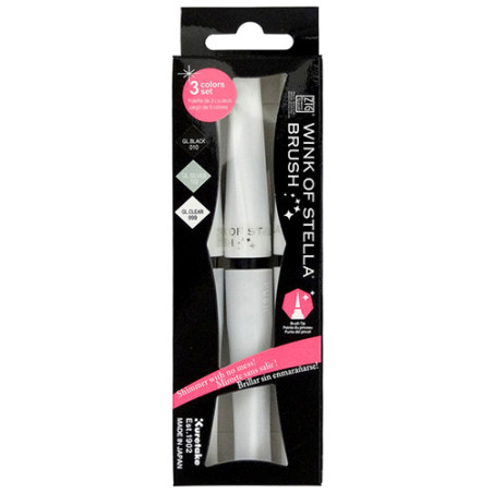 Kuretake wink of stella elegant set of 3 markers with glitter - szal a