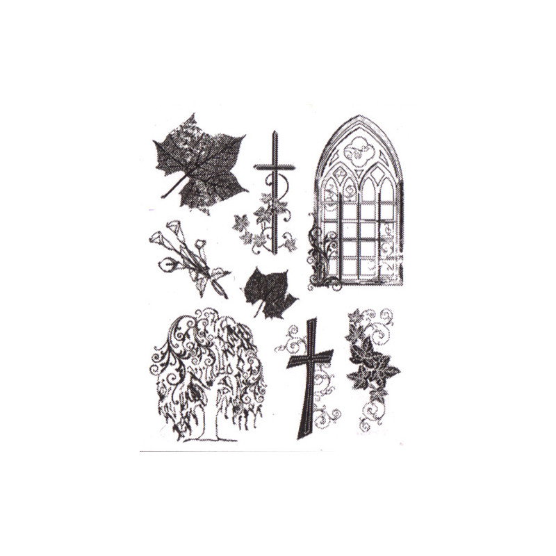 Viva Decor A5 Clear Silicone Stamps Set - Condolence - szal art - skle