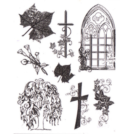 Viva Decor A5 Clear Silicone Stamps Set - Condolence - szal art - skle