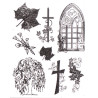 Viva Decor A5 Clear Silicone Stamps Set - Condolence - szal art - skle