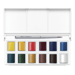 Winsor&Newton cotman sketchers pocket box akwarele 12 półkostek  - skl