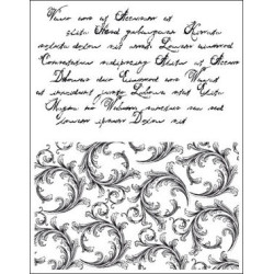 Viva Decor A5 Clear Silicone Stamps Set - Letters & Embellish Backgrou