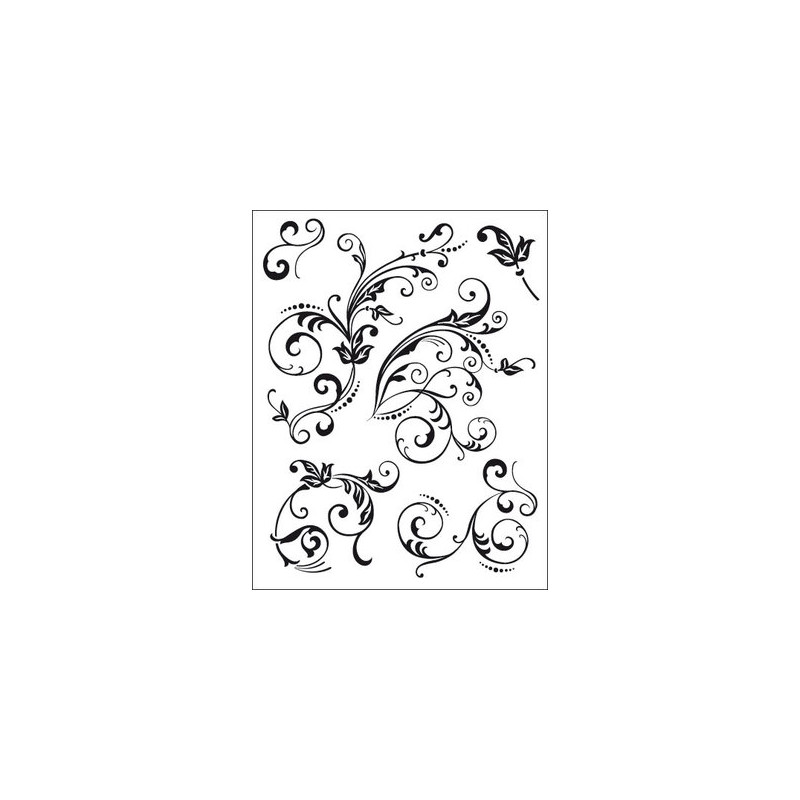 Viva Decor A5 Clear Silicone Stamps Set - Floral Embellishments - szal
