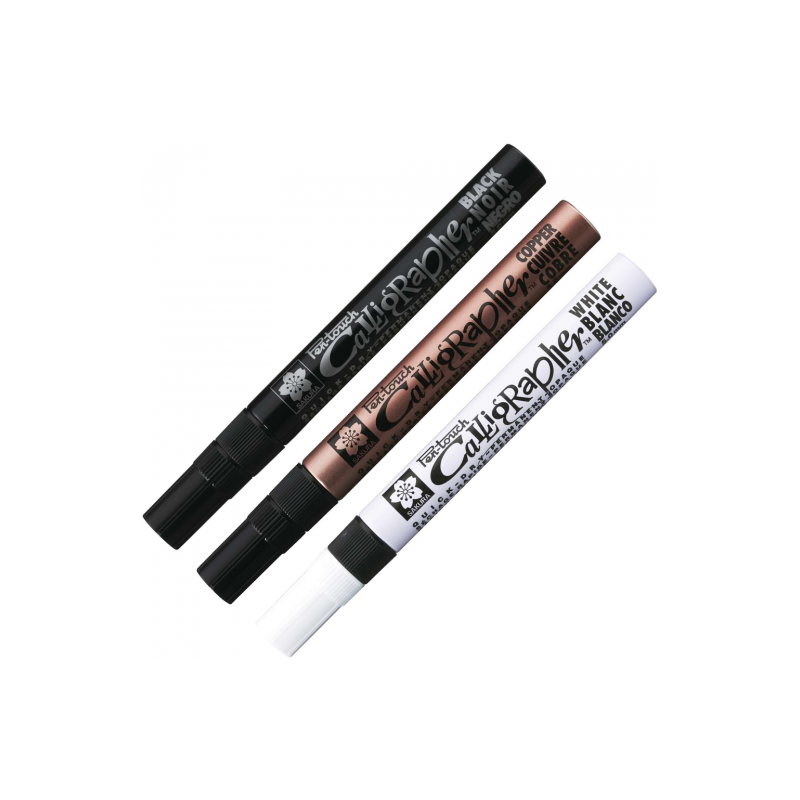 Sakura pen-touch calligrapher metallic bevel oil pen - szal art - skle