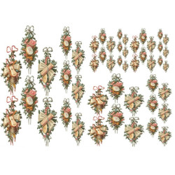 Decoupage paper A3 ITD 178 christmas wreaths