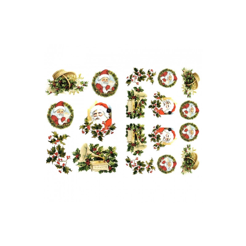 Decoupage paper A3 ITD 311 santa holly