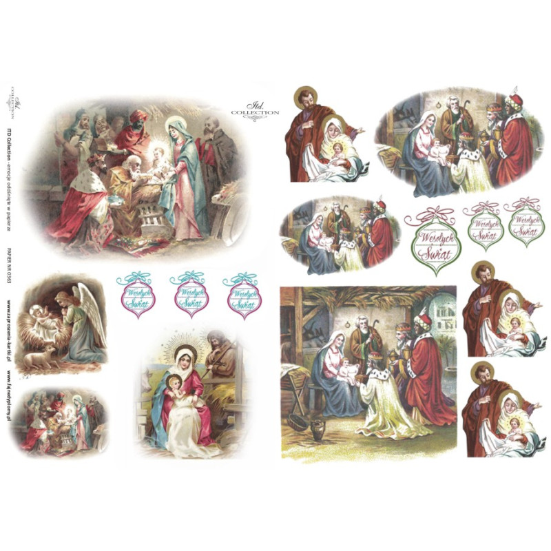 Papier do decoupage A3 ITD 363 stajenka - Sklep plastyczny - szał dla