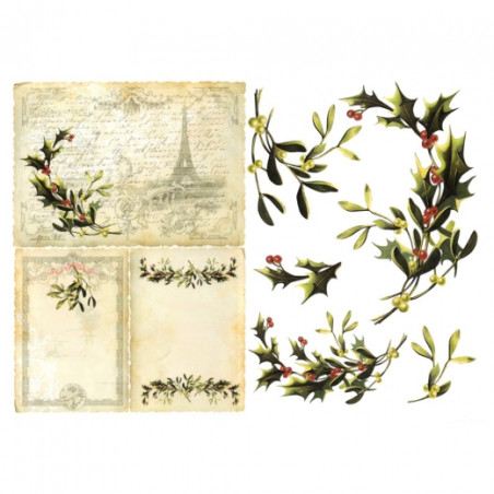 A3 decoupage paper ITD 321 paris holly