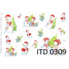Decoupage paper A3 ITD 309 snowmen