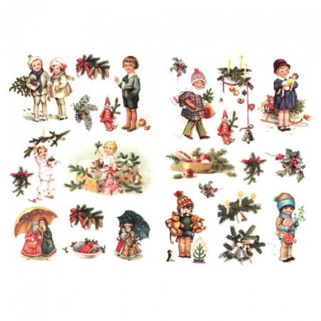 Papier do decoupage A3 ITD 312 children christmas