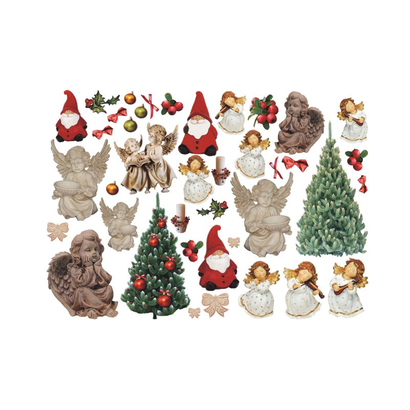 Papier do decoupage A3 ITD 190 świąteczne dekoracje - Sklep plastyczny