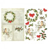 Papier do decoupage A3 ITD 319 aniołki ostrokrzew - Sklep plastyczny -