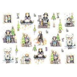 Decoupage paper A3 ITD 189 angels