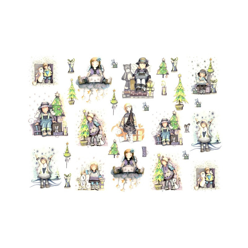 Decoupage paper A3 ITD 189 angels