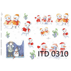 A3 decoupage paper ITD 310 santa claus snowmen