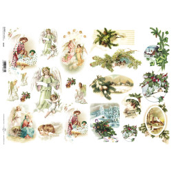 Papier do decoupage A3 ITD 457 boże narodzenie - sklep plastyczny - sz