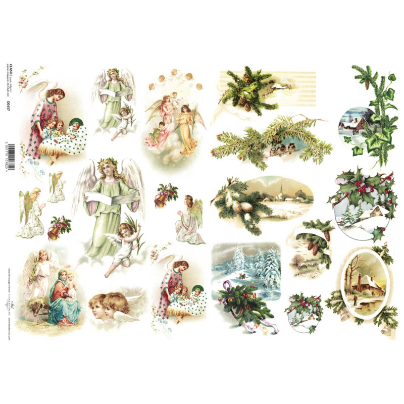 Papier do decoupage A3 ITD 457 boże narodzenie - sklep plastyczny - sz