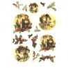 Rice decoupage paper christmas baubles motifs A4 ITD R175
