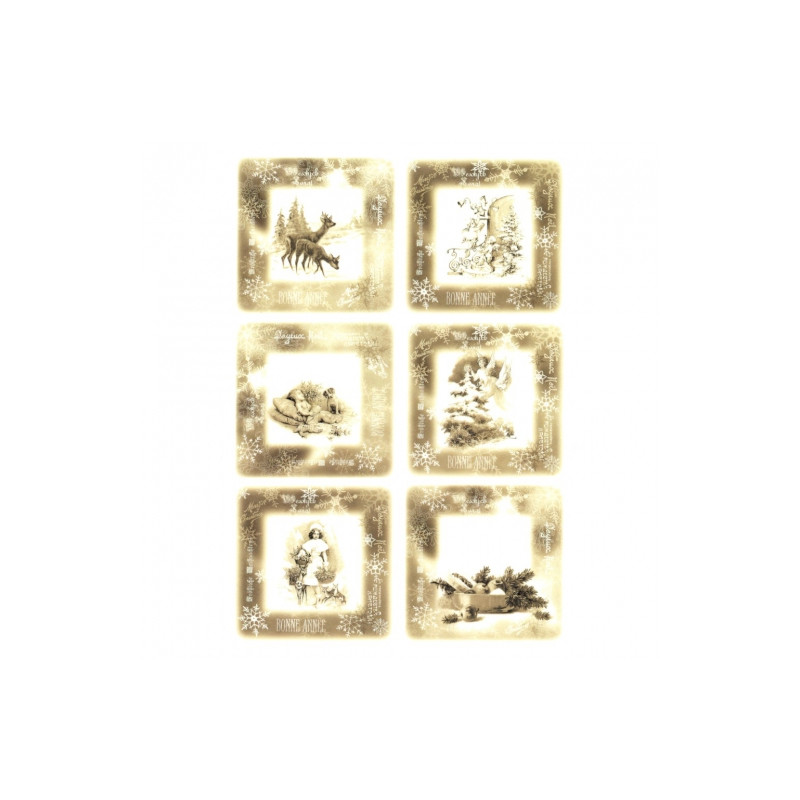 Rice decoupage paper retro christmas themes A4 ITD R239