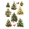 Rice decoupage paper christmas tree A4 ITD R459
