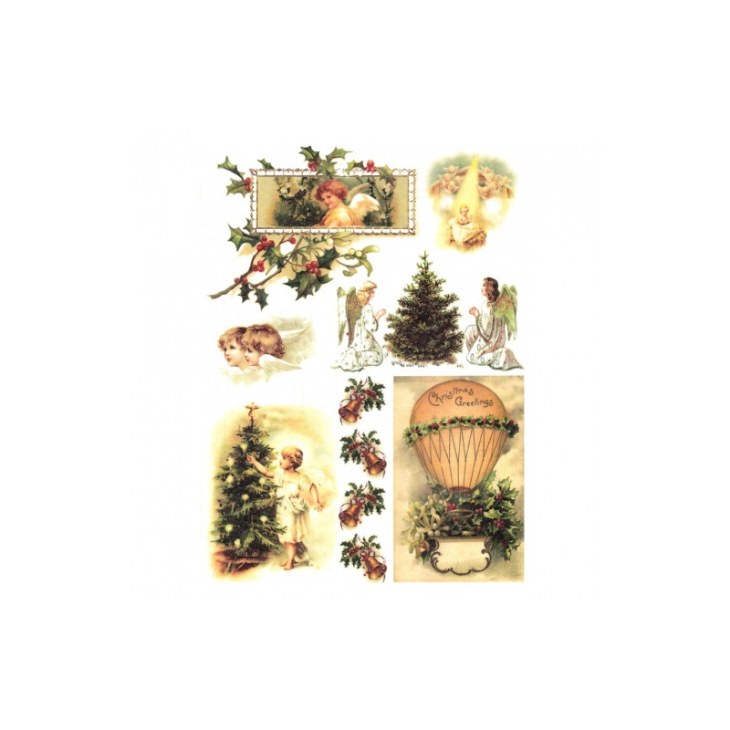 Rice decoupage paper christmas themes A4 ITD R454