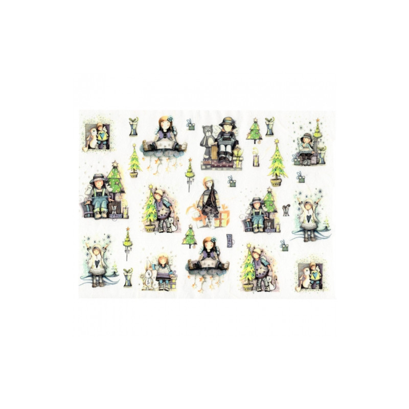 Rice decoupage paper children holidays A4 ITD R241