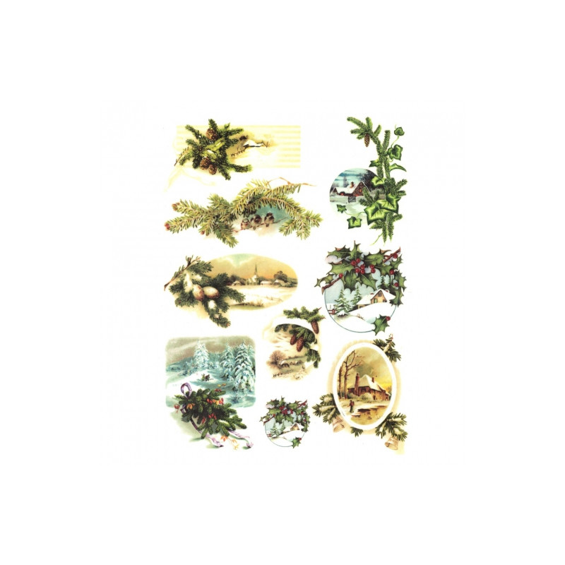 Rice decoupage paper christmas themes A4 ITD R452