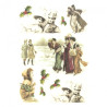 Rice decoupage paper retro people A4 ITD R458