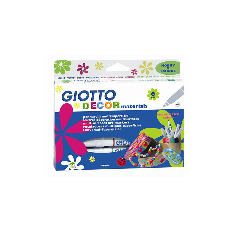 Giotto Decor materials flamastry akrylowe 4mm 6szt
