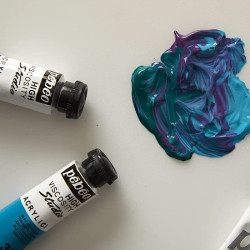 Pebeo studio zestaw farb akrylowych 10x20ml + pędzel - szał dla plasty