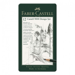 Faber-Castell 9000 zestaw 12 ołówków 5B-5H - sklep plastyczny - szał d